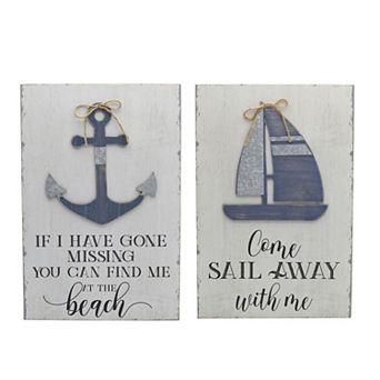Elements Coastal Wall Decor 2 pc Set