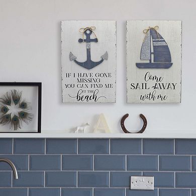 Elements Coastal Wall Decor 2-piece Set