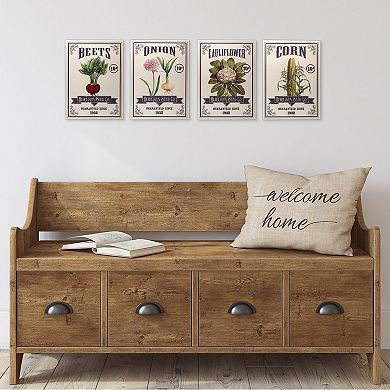Elements Farmhouse Seed Wall Decor 4-piece Set