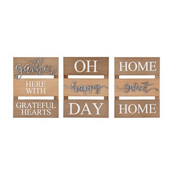 Elements Home Sweet Home Wall Decor 3 pc Set