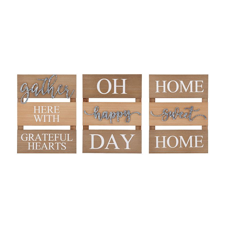 76978325 Elements Home Sweet Home Wall Decor 3-piece Set, B sku 76978325