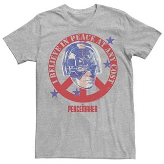 Men's DC Comics Peacemaker I Believe In Peace AT Any Cost Peace Badge Tank Top