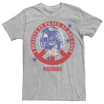 Men's DC Comics Peacemaker I Believe In Peace AT Any Cost Peace Badge Tank Top