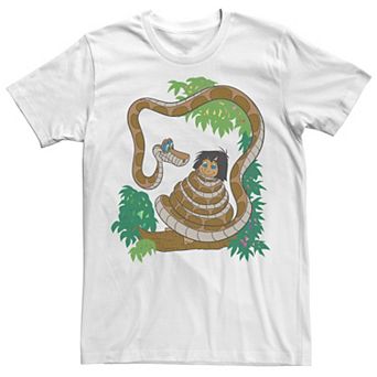 Men's Disney's The Jungle Book Kaa and Mowgli Tee