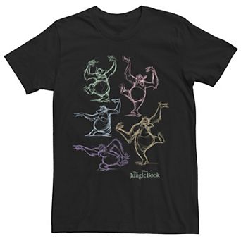 Men's Disney's The Jungle Book Neon King Louies Tee