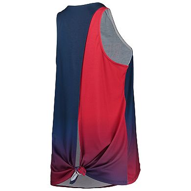 Women's FOCO Navy Boston Red Sox Gradient Tie-Back Racerback Tank Top