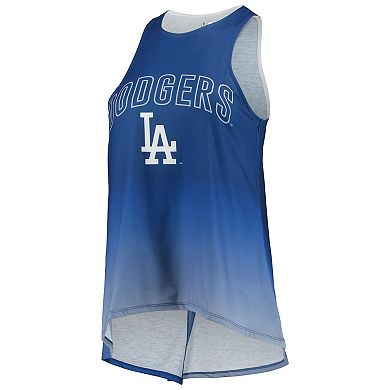 Women's FOCO Royal Los Angeles Dodgers Gradient Tie-Back Racerback Tank Top