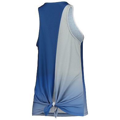 Women's FOCO Royal Los Angeles Dodgers Gradient Tie-Back Racerback Tank Top