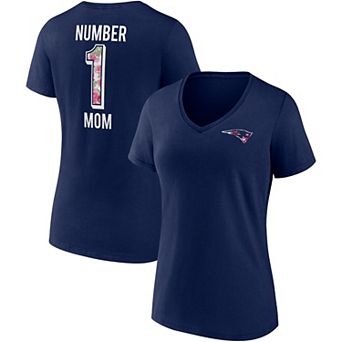 Women's Fanatics Branded Navy New England Patriots Team Mother's Day V-Neck T-Shirt
