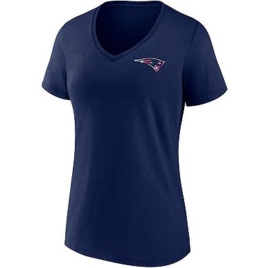 Women's Fanatics Branded Navy New England Patriots Team Mother's Day V-Neck T-Shirt