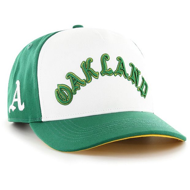 Men's '47 Kelly Green/White Oakland Athletics Cooperstown Collection Retro  Contra Hitch Snapback Hat
