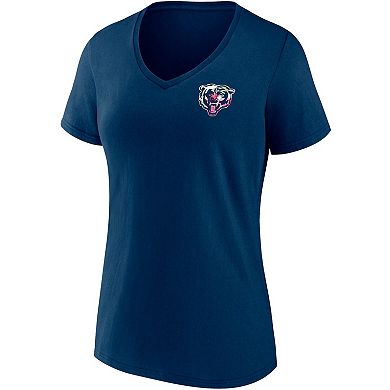Women's Fanatics Branded Navy Chicago Bears Team Mother's Day V-Neck T-Shirt