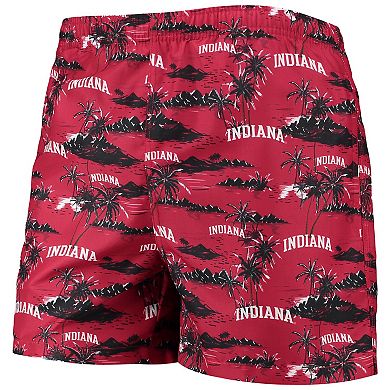 Men's FOCO Crimson Indiana Hoosiers Island Palm Swim Trunks