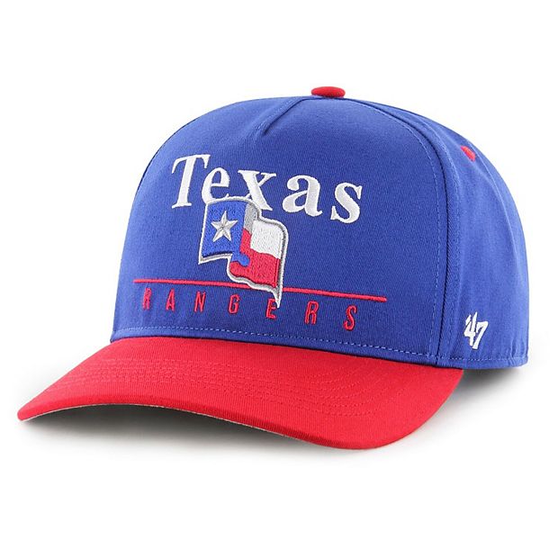 Men's '47 Royal/Red Texas Rangers Retro Super Hitch Snapback Hat