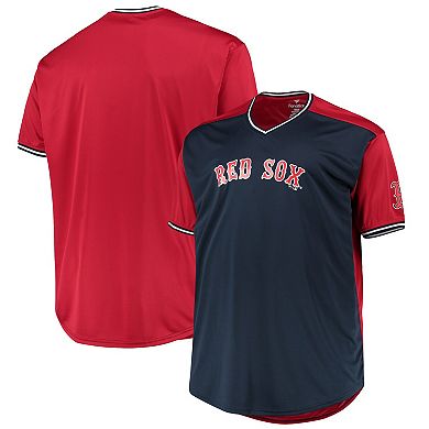 Men's Navy/Red Boston Red Sox Solid V-Neck T-Shirt