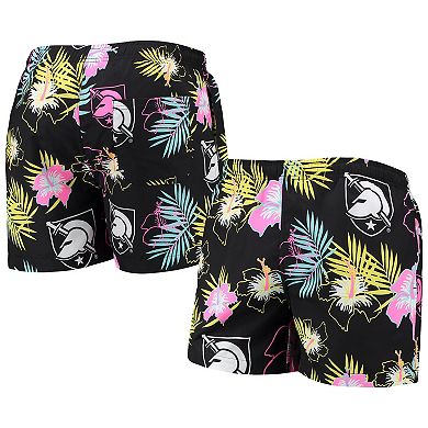 Men's FOCO Black Army Black Knights Neon Floral Swim Trunks