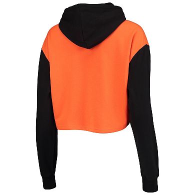 Women's FOCO Orange/Black San Francisco Giants Color-Block Pullover Hoodie & Shorts Lounge Set