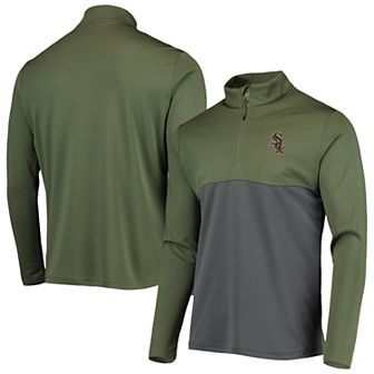 Men's Levelwear Olive Chicago White Sox Delta Pursue Quarter-Zip Jacket