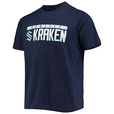 Men's Levelwear Navy Seattle Kraken Richmond Wordmark T-Shirt