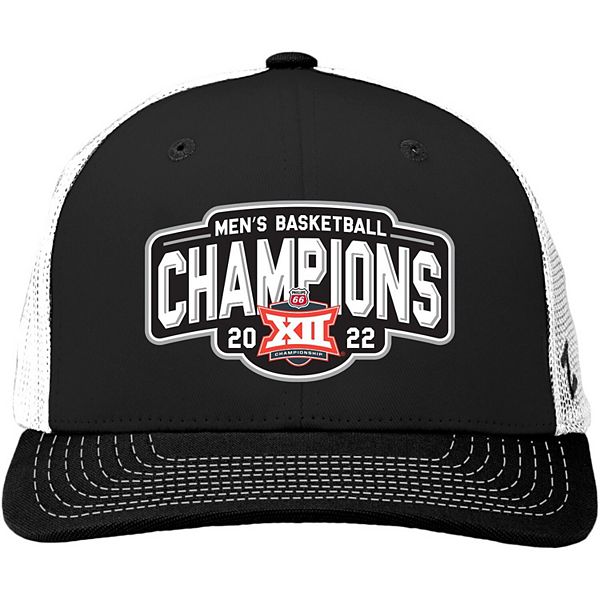 Lids Kansas Jayhawks Zephyr 2022 Big 12 Men's Basketball Conference Tournament  Champions Locker Room Adjustable Hat - Black/White