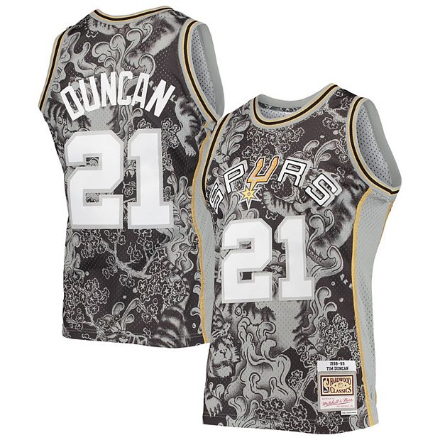 Men's Mitchell & Ness Tim Duncan Black San Antonio Spurs 1998