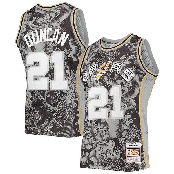 Men's Mitchell & Ness Black San Antonio Spurs Hardwood Classics