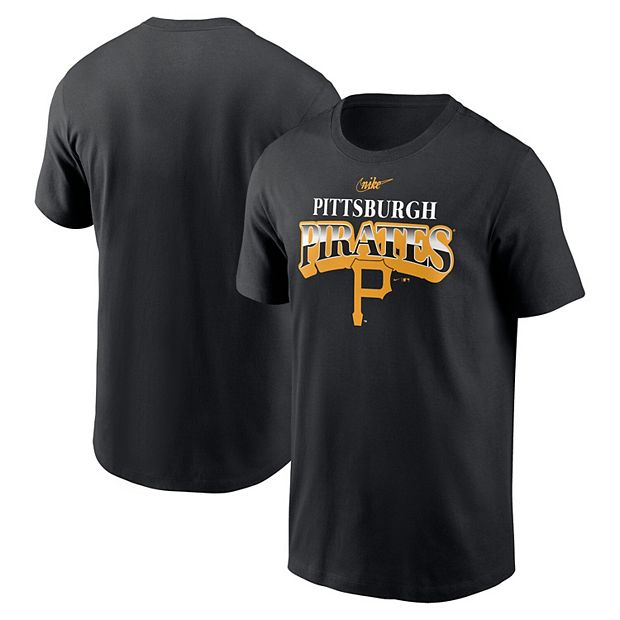 Men's Nike Black Pittsburgh Pirates Cooperstown Collection Rewind Arch  T-Shirt