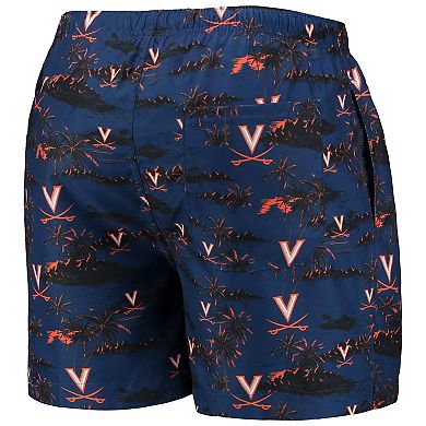 Men's FOCO Navy Virginia Cavaliers Island Palm Swim Trunks