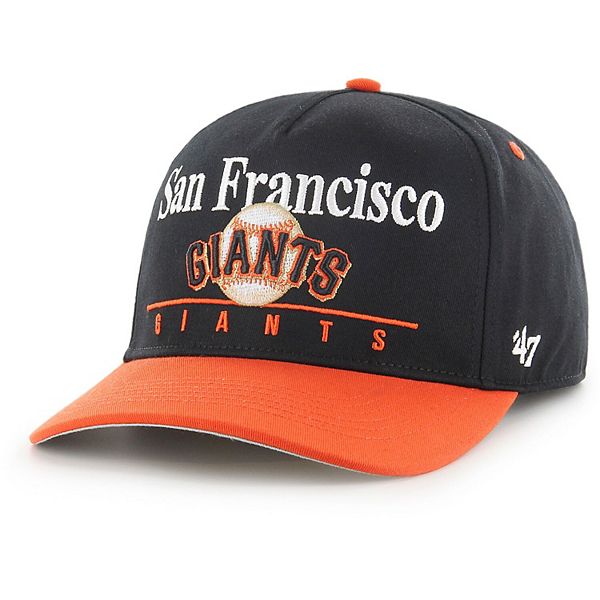 Men's '47 Black/Orange San Francisco Giants Retro Super Hitch Snapback Hat
