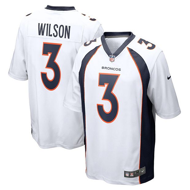 Men s Nike Russell Wilson White Denver Broncos Game Jersey