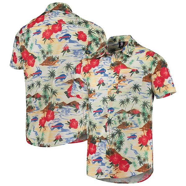 Men's FOCO Cream Buffalo Bills Paradise Floral Button-Up Shirt