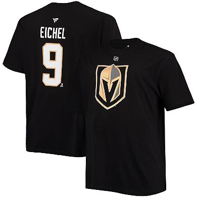 Men's Fanatics Branded Jack Eichel Black Vegas Golden Knights Big & Tall Name & Number T-Shirt