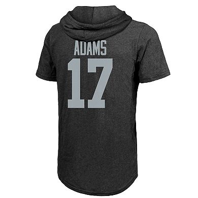 Men's Majestic Threads Davante Adams Black Las Vegas Raiders Player Name & Number Short Sleeve Hoodie T-Shirt