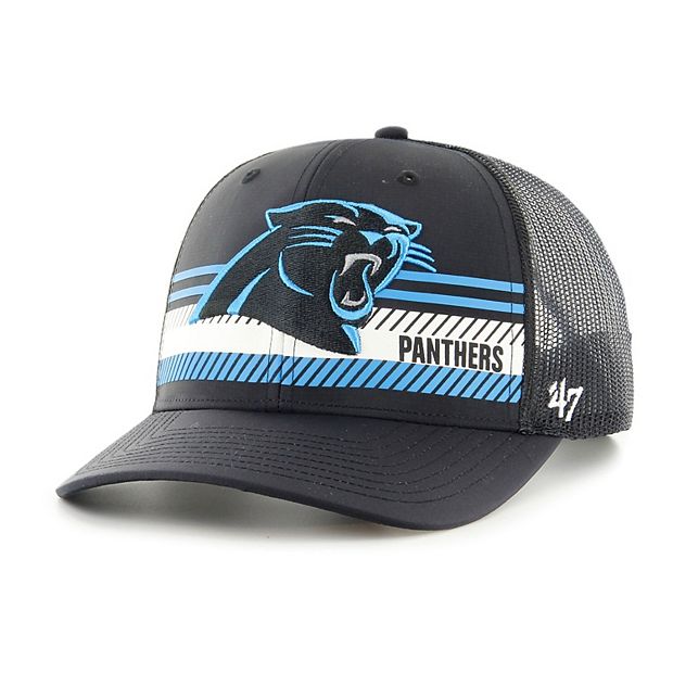 Men's '47 Black/White Carolina Panthers Trucker Snapback