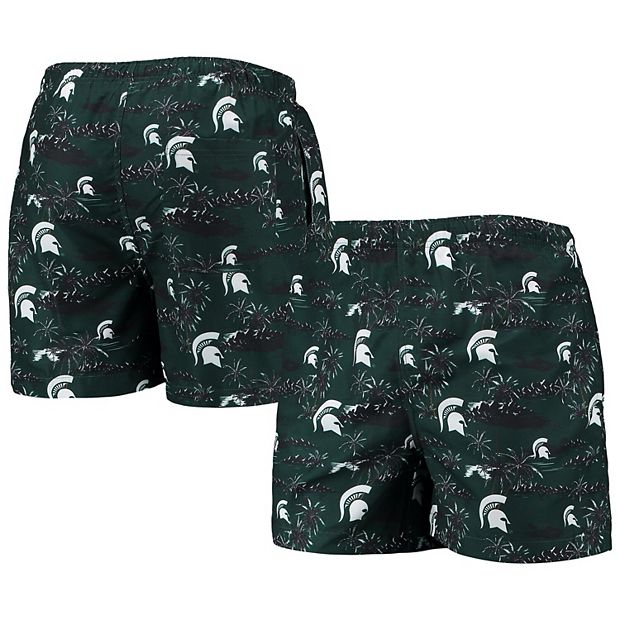 Men's FOCO Green Michigan State Spartans Island Palm Swim Trunks Men's FOCO Green Michigan State Spartans Island Palm Swim Trunks