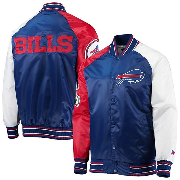 Starter Buffalo Bills Varsity Satin Full-Snap Jacket M / Bills Blue Mens Outerwear