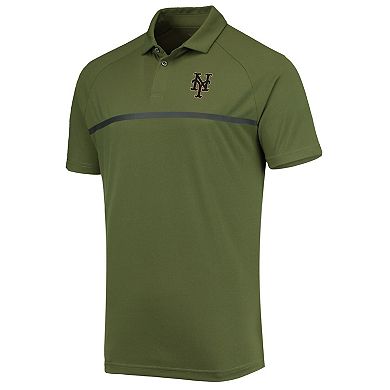 Men's Levelwear Olive New York Mets Delta Sector Raglan Polo