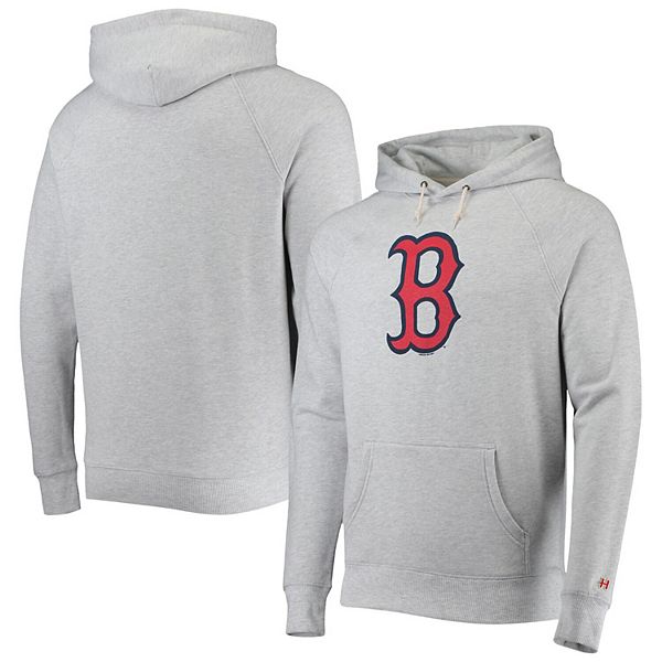 Men's Homage Gray Boston Red Sox Hand-Drawn Logo Tri-Blend Pullover Hoodie