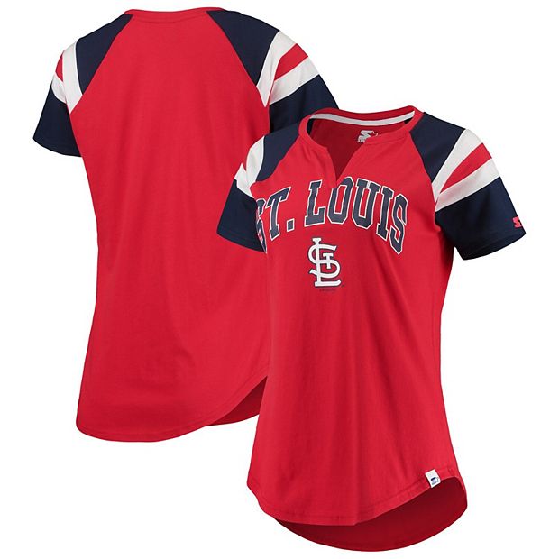 Women's Starter Red and Navy St. Louis Cardinals Game On Notch