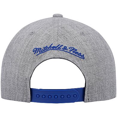 Men's Mitchell & Ness Heathered Gray New York Knicks 2.0 Snapback Hat