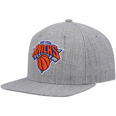Men's Mitchell & Ness Heathered Gray New York Knicks 2.0 Snapback Hat