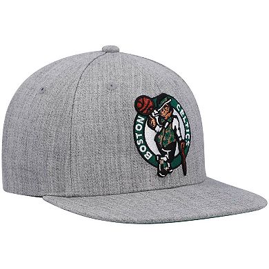 Men's Mitchell & Ness Heathered Gray Boston Celtics 2.0 Snapback Hat