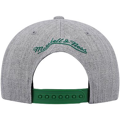 Men's Mitchell & Ness Heathered Gray Boston Celtics 2.0 Snapback Hat