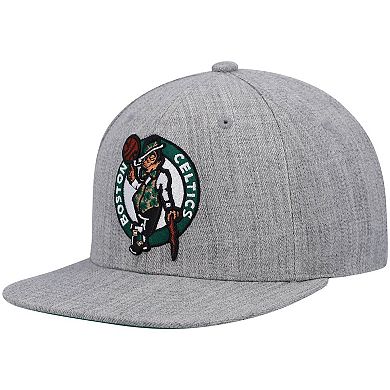 Men's Mitchell & Ness Heathered Gray Boston Celtics 2.0 Snapback Hat