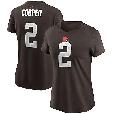 Women's Nike Amari Cooper Brown Cleveland Browns Player Name & Number T-Shirt