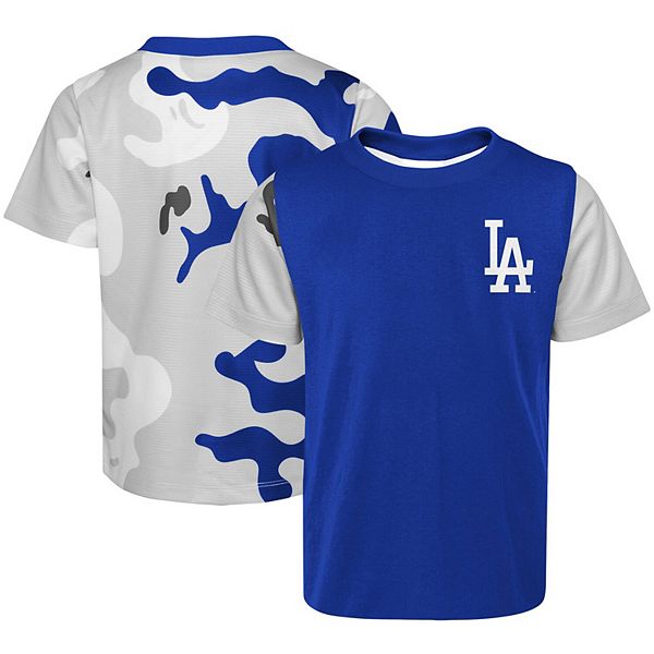 Youth Royal/Gray Los Angeles Dodgers Officials Practice T-Shirt