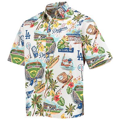 Men's Reyn Spooner White Los Angeles Dodgers Scenic Button-Up Shirt
