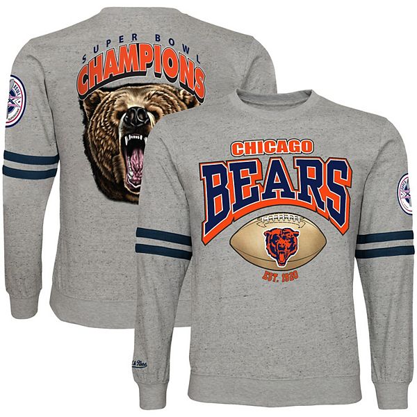 Youth Mitchell & Ness Gray Chicago Bears All Over Long Sleeve T-Shirt