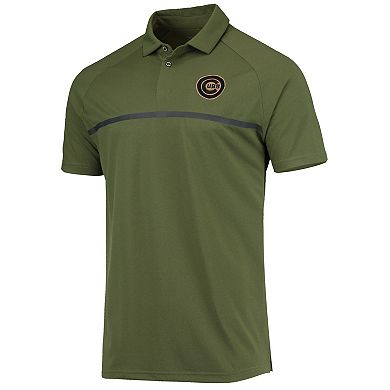 Men's Levelwear Olive Chicago Cubs Delta Sector Raglan Polo