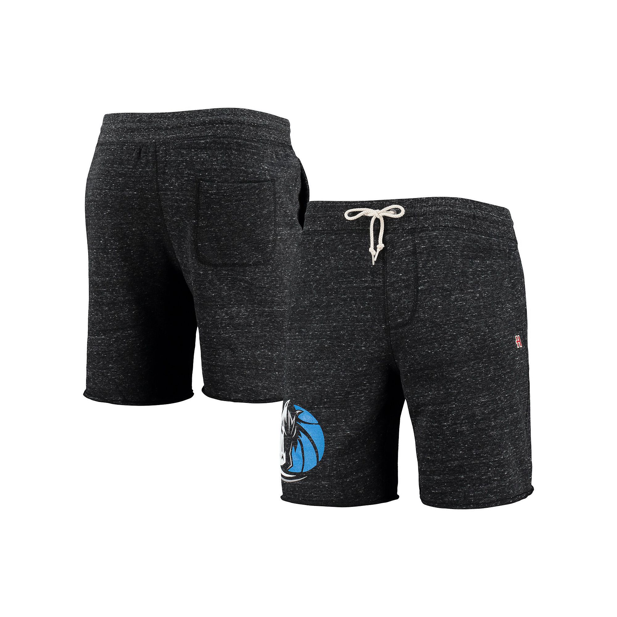 Mens Homage Charcoal Dallas Mavericks Primary Logo Tri-Blend Sweat Shorts,